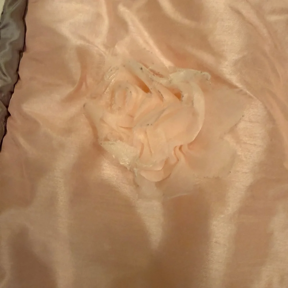 THE PEANUTSHELL ARIANNA PINK GRAY ELEGANT NURSERY BABY CRIB QUILT ONLY